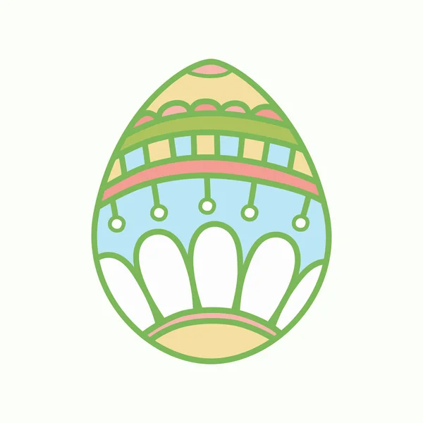 Œuf de Pâques avec ornement — Image vectorielle
