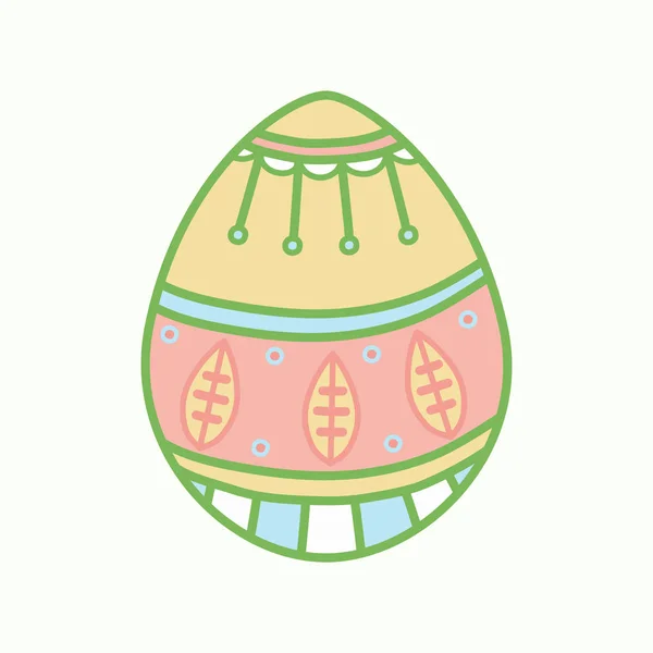 Œuf de Pâques avec ornement — Image vectorielle
