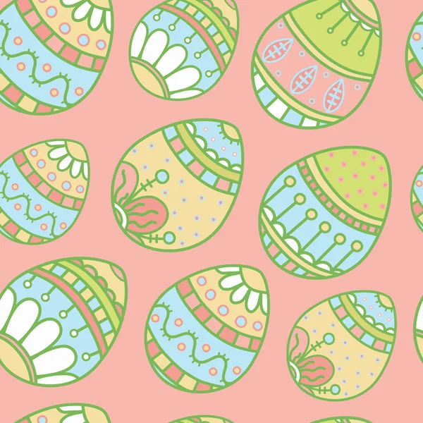 Padrão sem costura ovos de Páscoa —  Vetores de Stock