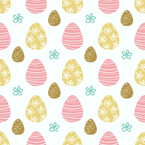 Modèle sans couture oeufs de Pâques — Image vectorielle