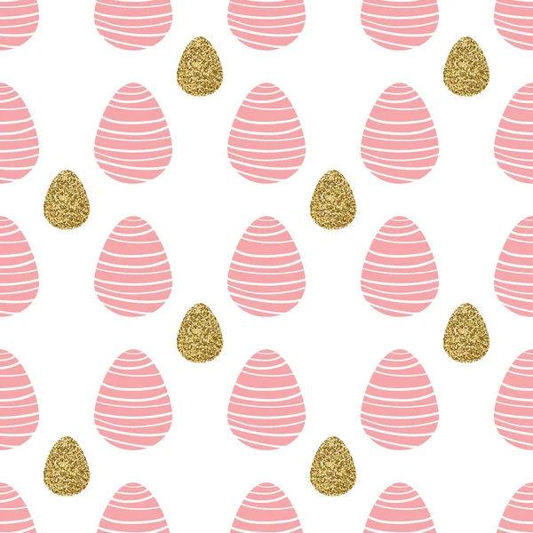 Huevos de Pascua sin costura patrón — Vector de stock