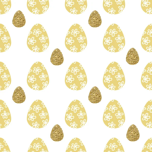Huevos de Pascua sin costura patrón — Vector de stock