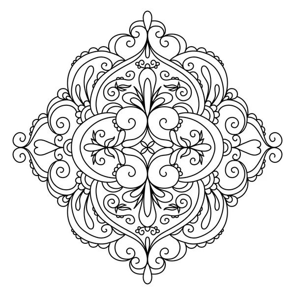 Mandala vecteur noir et blanc — Image vectorielle
