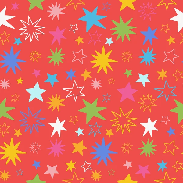 Modèle étoiles de couleur — Image vectorielle