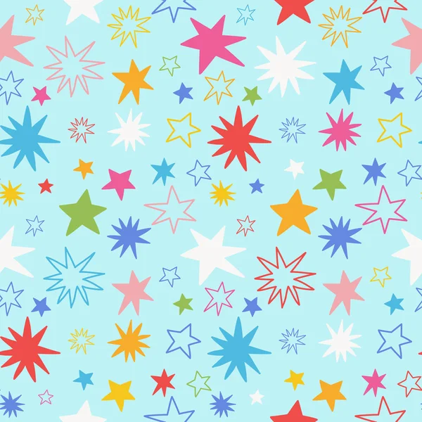 Modèle étoiles de couleur — Image vectorielle