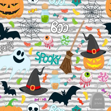 Cadılar Bayramı çocuklar vektör desen