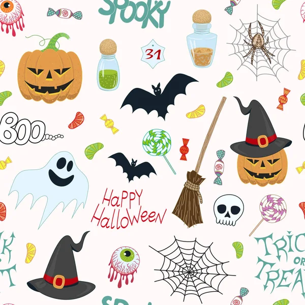 Halloween niños patrón de vectores — Archivo Imágenes Vectoriales