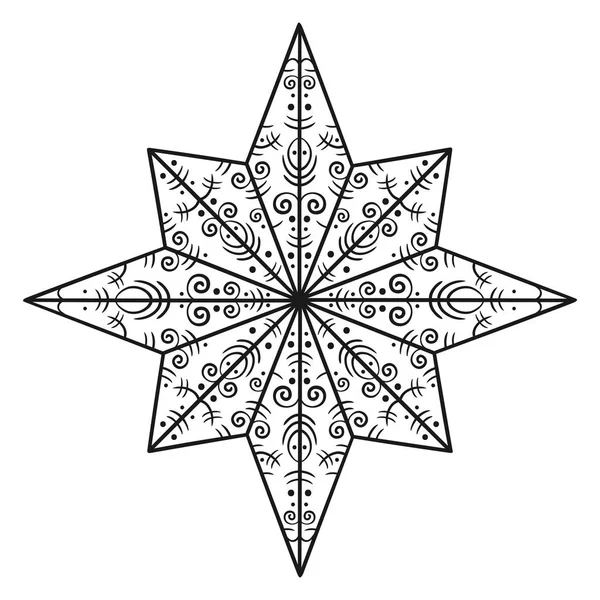 Coloration étoiles de Noël — Image vectorielle