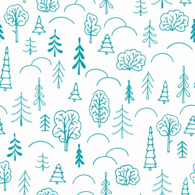 Dikişsiz desen kış orman