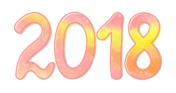 2018 yıl yazı numaraları — Stok Vektör