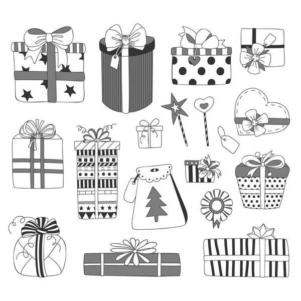 Cajas de regalo de Navidad — Archivo Imágenes Vectoriales