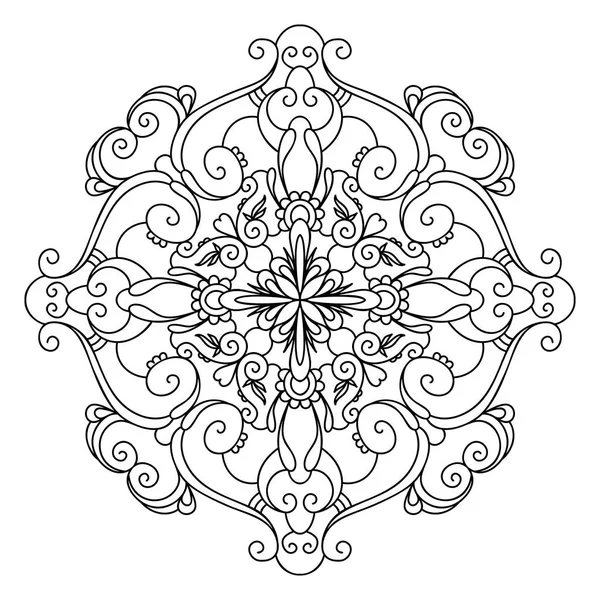 Mandala vecteur noir et blanc — Image vectorielle
