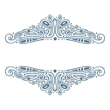 Dekoratif çiçek desenli çerçeveler. Vektör illüstrasyonu.