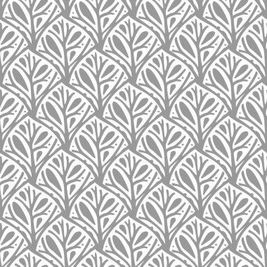İskandinav tarzında yapraklı kusursuz bir vektör deseni
