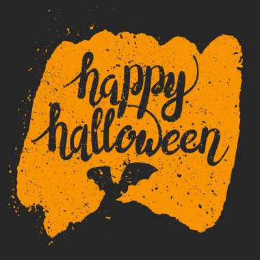 El Mektupları, yarasalar ve balkabaklarıyla Mutlu Cadılar Bayramı Vektör Arkaplanı.