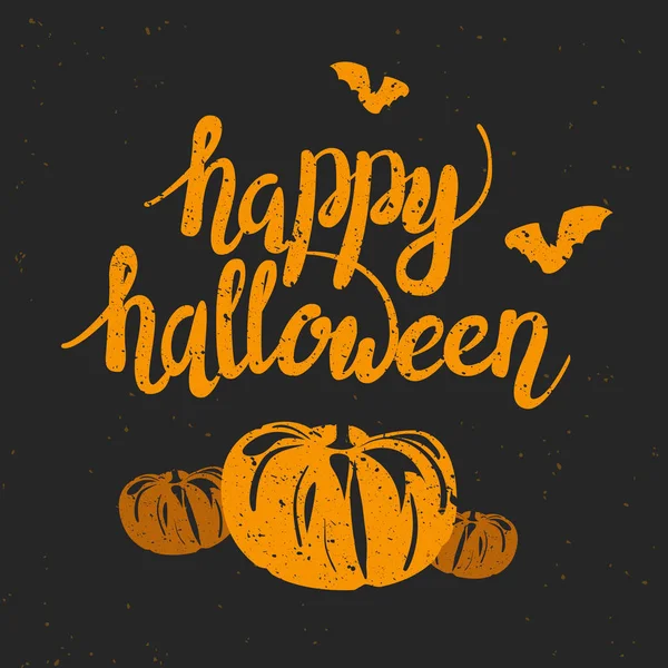 El Mektupları, yarasalar ve balkabaklarıyla Mutlu Cadılar Bayramı Vektör Arkaplanı.