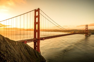 Golden Gate Köprüsü San Francisco Kaliforniya ABD sabah ünlü dönüm noktası
