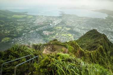 Oahu Adası Hawaii cennete merdiven