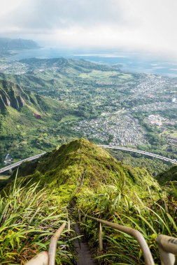 Oahu Adası Hawaii cennete merdiven