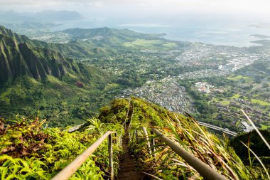 Oahu Adası Hawaii cennete merdiven