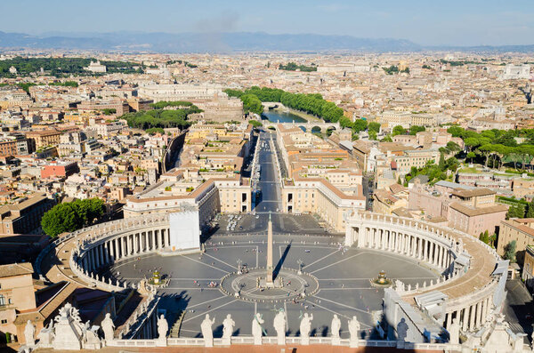 St. Peters Square in Vatican Rome Italy