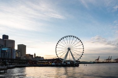 Dönme dolap, okyanus waterfront Seattle