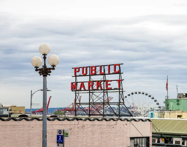 Αγορά Pike Place στο Σιάτλ της Ουάσιγκτον — Φωτογραφία Αρχείου