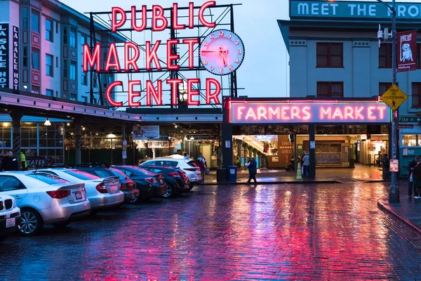 Pike Place Market v Seattlu — Stock fotografie