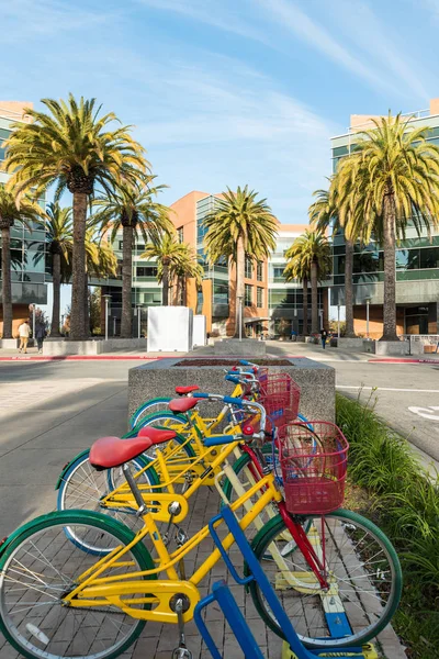 Bikes at Googleplex - Google Headquarters — Stock Photo, Image