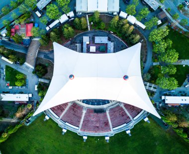 Kıyı Amphitheatre yukarıda görülen