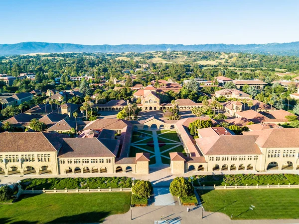 Drone view of Main Quad of Stanford University — Stock Photo, Image