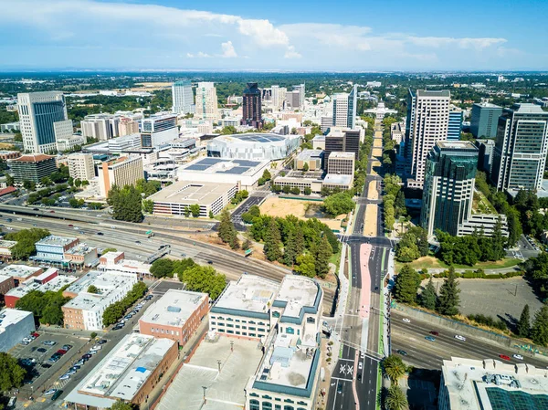 Aerial view of downtown Sacramento — Stock Photo, Image