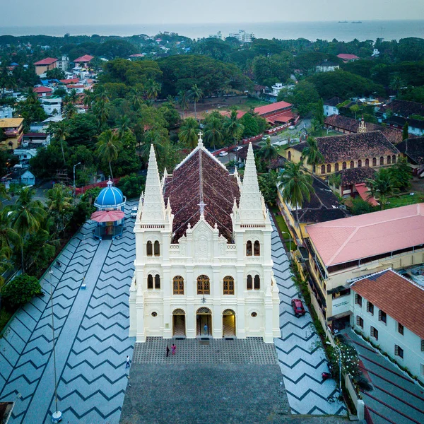 Aerial View of Santa Cruz Cathedral Basilica in Kochi India Stock Image