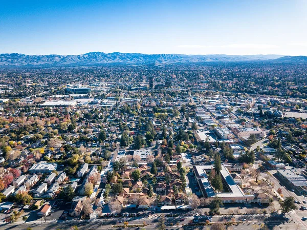 Фото с воздуха Силиконовой долины в Калифорнии — стоковое фото