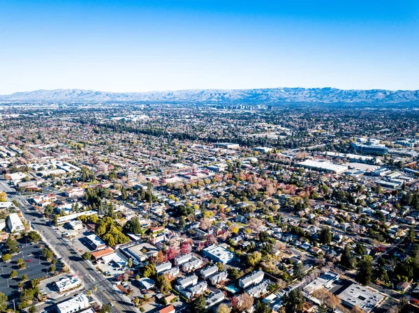 California silikon Vadisi'nin hava fotoğraf — Stok fotoğraf