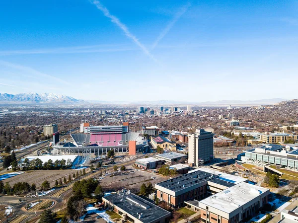 Luchtfoto van Salt Lake City — Stockfoto