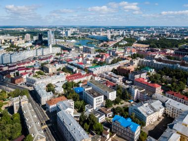 Minsk Beyaz Rusya'nın hava fotoğraf
