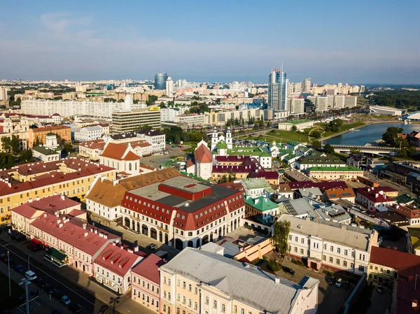 Minsk Beyaz Rusya'nın hava fotoğraf — Stok fotoğraf