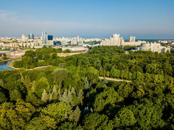 Letecký snímek Minsk, Bělorusko — Stock fotografie