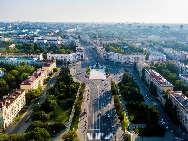 Foto aerea di Minsk Bielorussia — Foto Stock