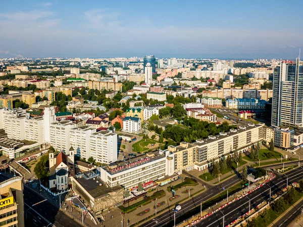 Foto aerea di Minsk Bielorussia — Foto Stock