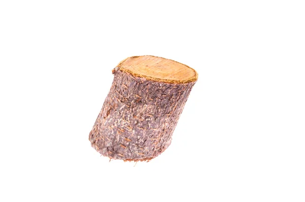 Wooden stump isolated on the white background. — Stock Photo, Image