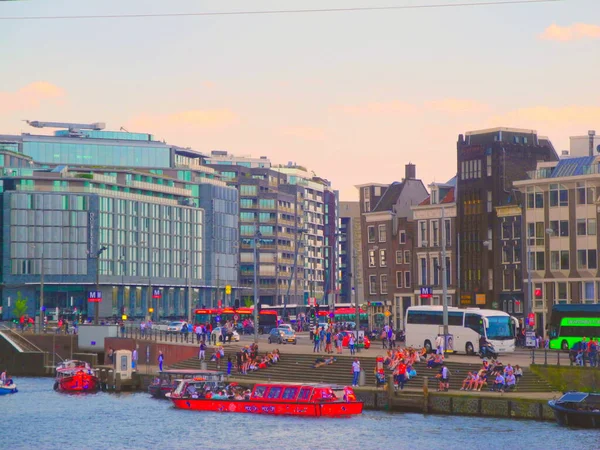 Amsterdam Niederlande Mai 2016 Historische Architektur Der Altstadt Und Amsterdams — Stockfoto