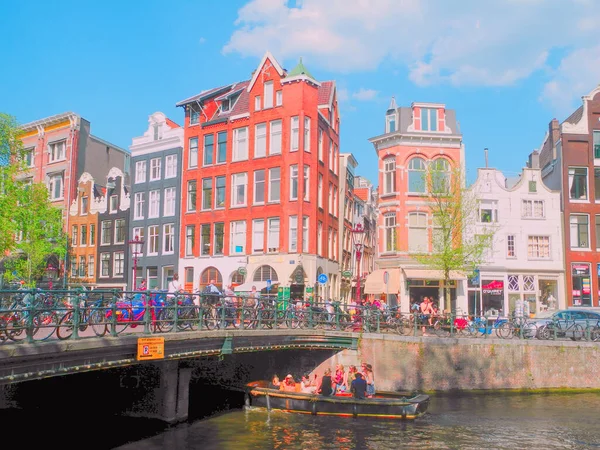 Mai 2016 Amsterdam Niederlande Historische Architektur Der Altstadt — Stockfoto