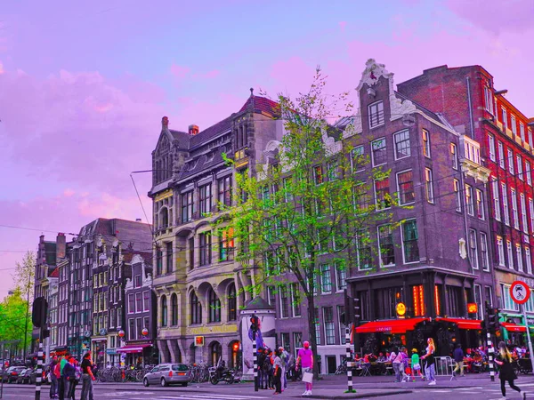 Mai 2016 Amsterdam Niederlande Historische Architektur Der Altstadt — Stockfoto