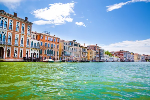 Venecia Gran Canal Antiguos Edificios Históricos Medievales Coloridos Italia Destino — Foto de Stock