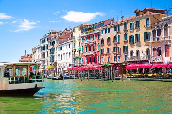Venecia Gran Canal Antiguos Edificios Históricos Medievales Coloridos Italia Destino — Foto de Stock