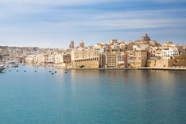 Valeta Malta Vista Panorámica Hermoso Día Soleado Verano — Foto de Stock