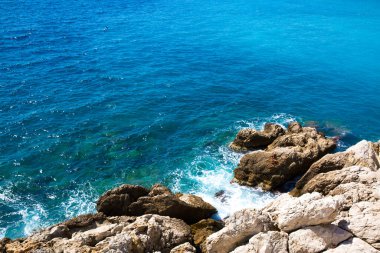 Güzel, mavi deniz, Fransız Rivierası, Cote d 'Azur veya Azure Sahili. 