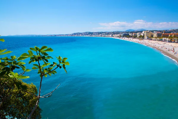 Güzel Güzel Plaj Fransız Rivierası Cote Azur Veya Azure Sahili — Stok fotoğraf